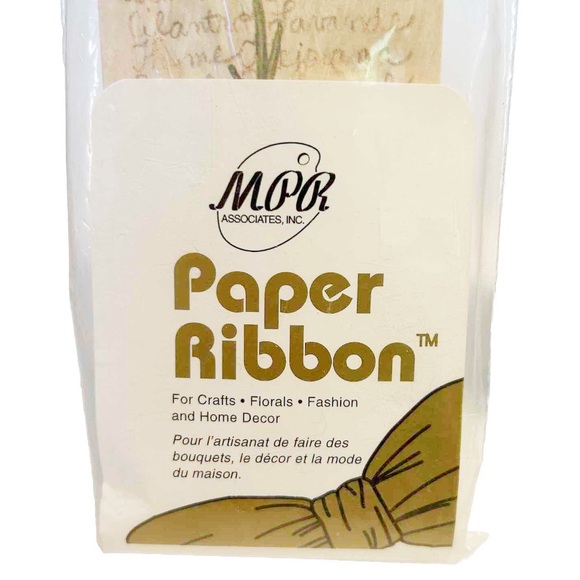 Vintage MPR Paper Ribbon Hanging Herbs 6 Yards Gift Wrap Bow Flowers Garden Cute - Picture 5 of 8